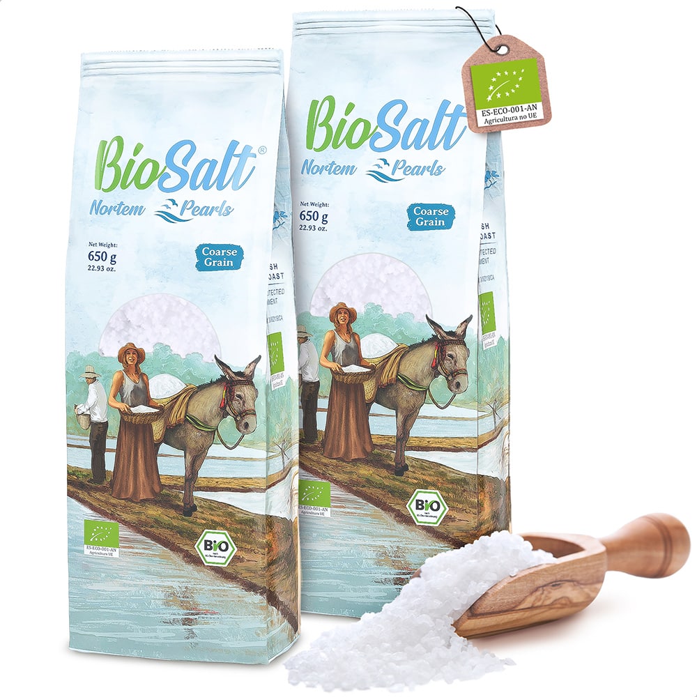 Sal Virgen Natural - Pack Ahorro con Molinillo - BioSalt
